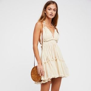 Free People 100 Degree Mini Dress Cream Size XS
